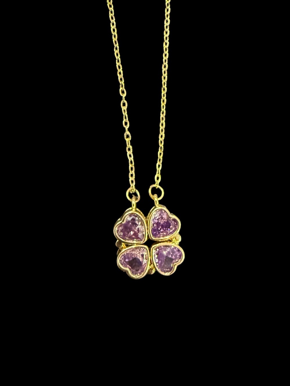 N20. Purple Stone Love 2 Way Necklace - NIB - No Cancels - 16”-18”